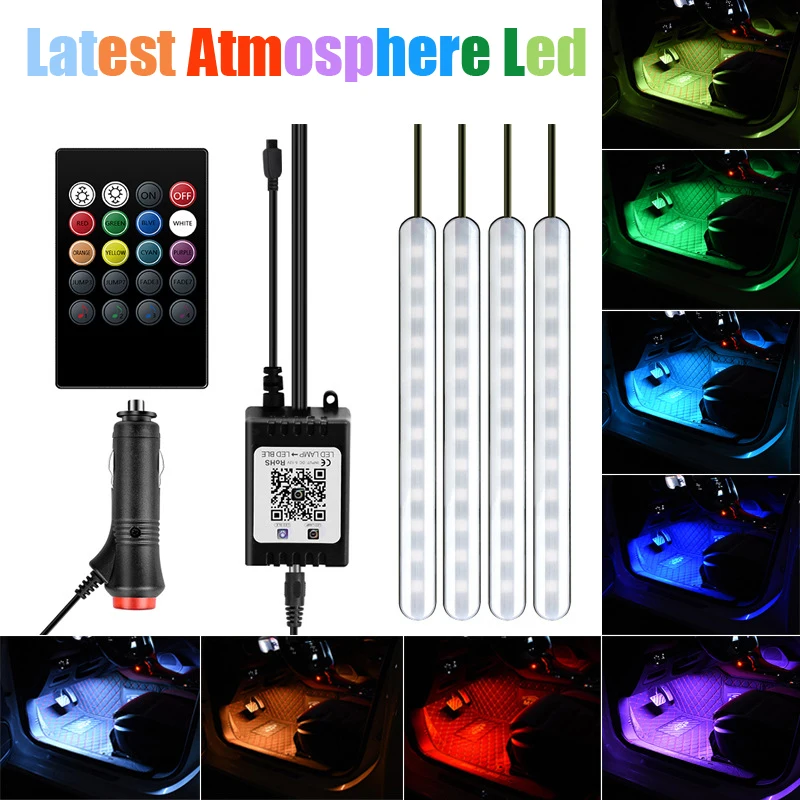 Car Atmosphere Light Foot Light USB/Cigarette Lighter Remote Control APP Interior Decorative Ambient LED Lamp Strip 2020
Car Atmosphere Light Foot Light USB/Cigarette Lighter Remote Control APP Interior Decorative Ambient LED Lamp Strip 2020
