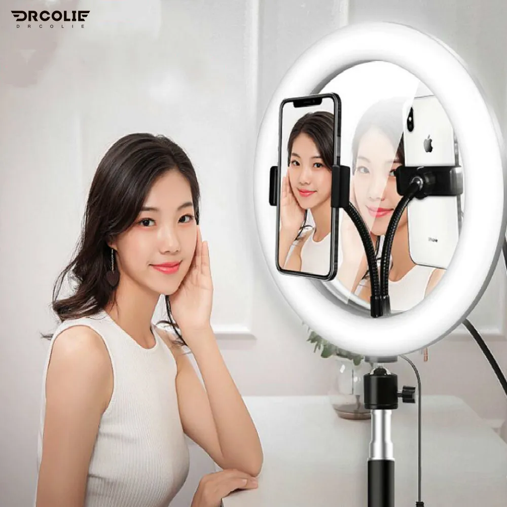 DROCLIE 26cm Ring Light New Style with Mirror Makeup Beauty Fill Light Photography Tripod Anchor Live Support LED
DROCLIE 26cm Ring Light New Style with Mirror Makeup Beauty Fill Light Photography Tripod Anchor Live Support LED