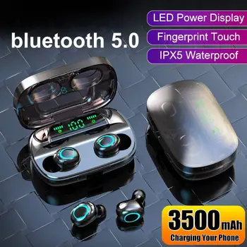 Wireless Earphone bluetooth V5.0 Wireless bluetooth Headphone 9D Stereo Sport Waterproof Earbuds Headset With 3500mAh Power Bank
Wireless Earphone bluetooth V5.0 Wireless bluetooth Headphone 9D Stereo Sport Waterproof Earbuds Headset With 3500mAh Power Bank