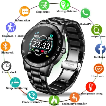 LIGE Steel Band Smart Watch Men Heart Rate Blood Pressure Monitor Sport Multifunction Mode Fitness Tracker Waterproof Smartwatch
LIGE Steel Band Smart Watch Men Heart Rate Blood Pressure Monitor Sport Multifunction Mode Fitness Tracker Waterproof Smartwatch