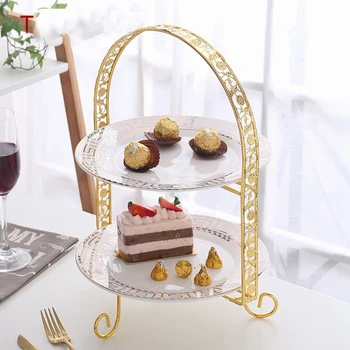 Gold Metal Cake Stand Double-Layer Arch-Shaped Golden Fruit Dessert Rack Wedding Birthday Party Decoration Cupcake Stand
Gold Metal Cake Stand Double-Layer Arch-Shaped Golden Fruit Dessert Rack Wedding Birthday Party Decoration Cupcake Stand