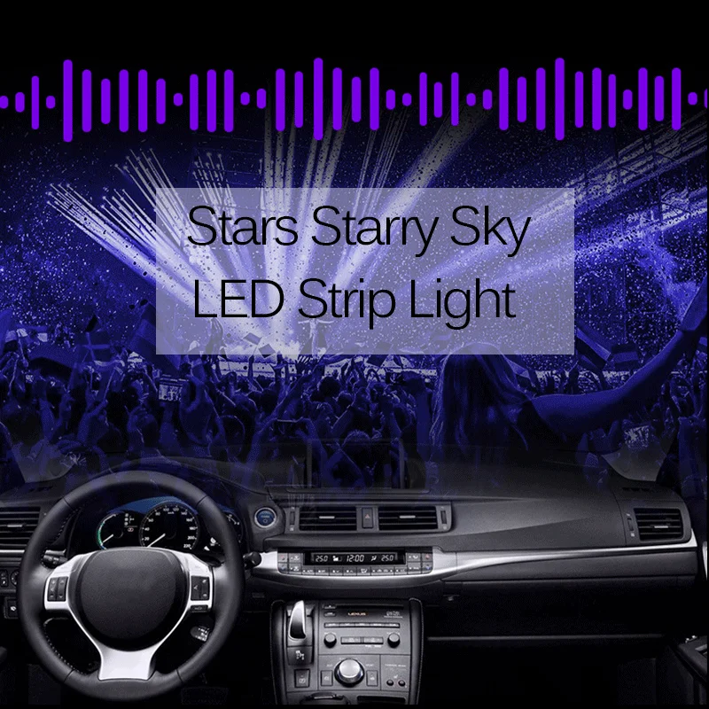 Starry Sky LED Light Strip Sound Control Car Starry Light Strip Multi-Color Car Interior Under Dash Lighting Waterproof Kit Ligh
Starry Sky LED Light Strip Sound Control Car Starry Light Strip Multi-Color Car Interior Under Dash Lighting Waterproof Kit Ligh