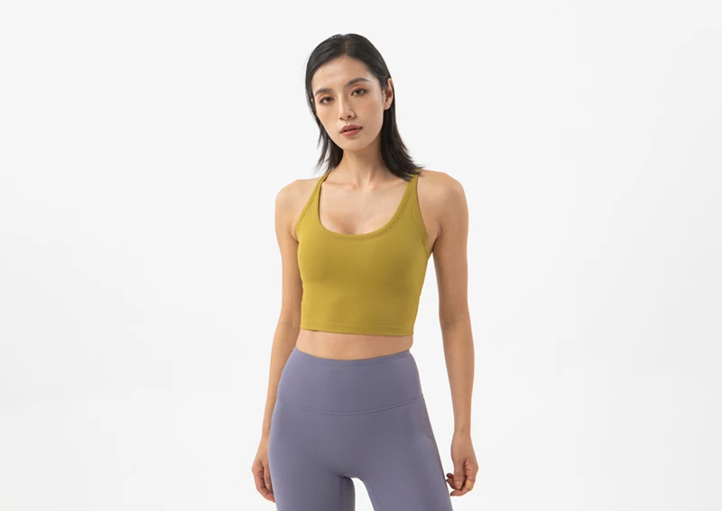 SOISOU Nylon Sports Top Women's Bra Yoga Fitness Gym Breathable Bras Underwear Vest Double Layer Support Bra 6 Colors SOISOU Nylon Sports Top Women's Bra Yoga Fitness Gym Breathable Bras Underwear Vest Double Layer Support Bra 6 Colors