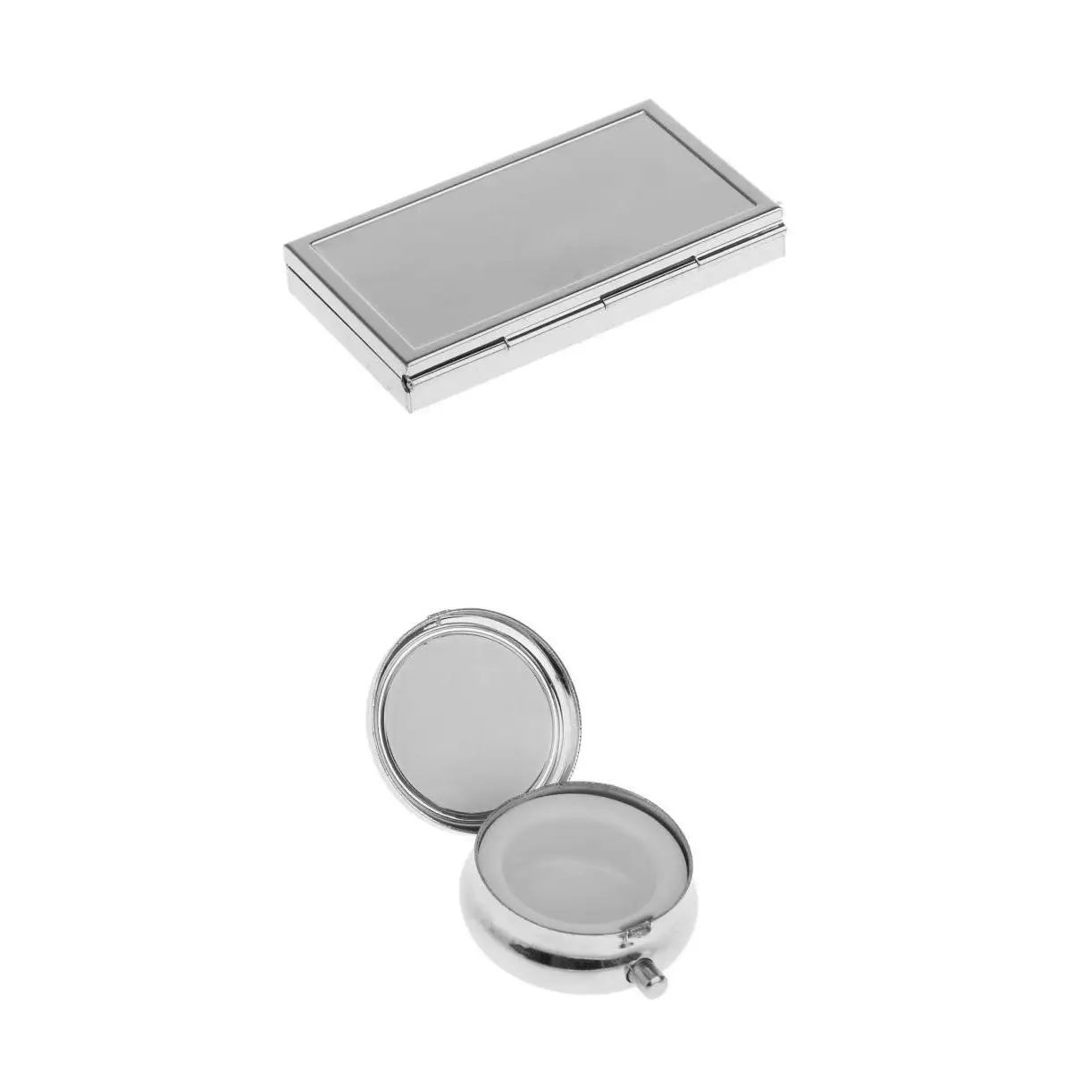 2pcs Travel Round Square Metal Pill Storage Case Box Vitamins Holder Organizer Pocket Medicine Dispenser Container 2pcs Travel Round Square Metal Pill Storage Case Box Vitamins Holder Organizer Pocket Medicine Dispenser Container