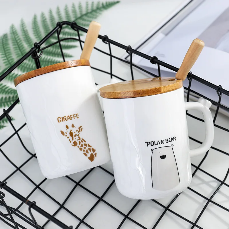 350ml Cute animal pattern Coffee mug With Lid Spoon Cartoon Porcelain Mugs Ceramic Cup Milk Coffee Mugs Drinkware Gifts
350ml Cute animal pattern Coffee mug With Lid Spoon Cartoon Porcelain Mugs Ceramic Cup Milk Coffee Mugs Drinkware Gifts