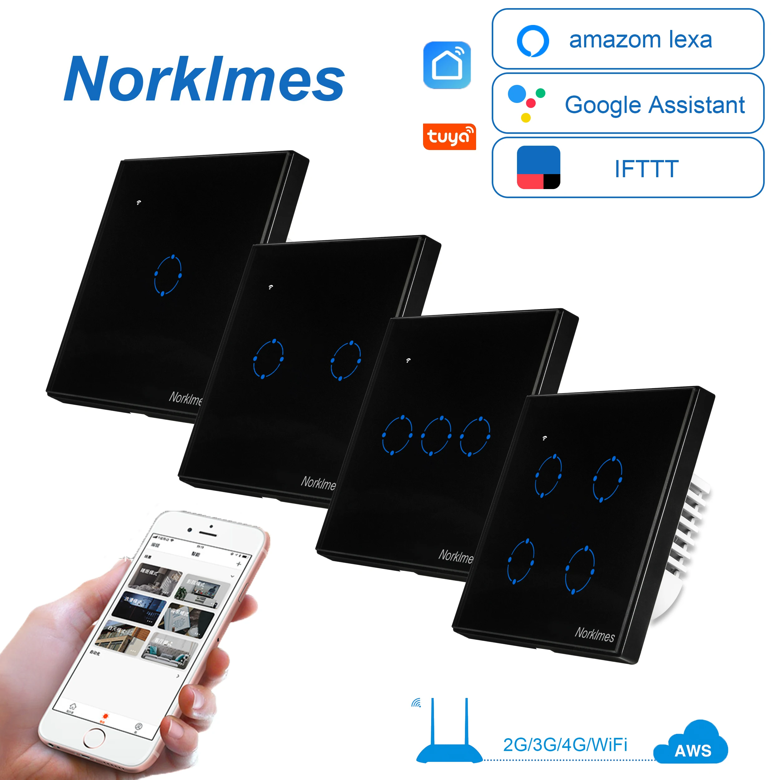EU UK Smart Wifi Wall Touch Light Switch 4 Gang 1 way 2 way Touch/WiFi/APP Remote Smart Home Controller Work with Alexa
EU UK Smart Wifi Wall Touch Light Switch 4 Gang 1 way 2 way Touch/WiFi/APP Remote Smart Home Controller Work with Alexa