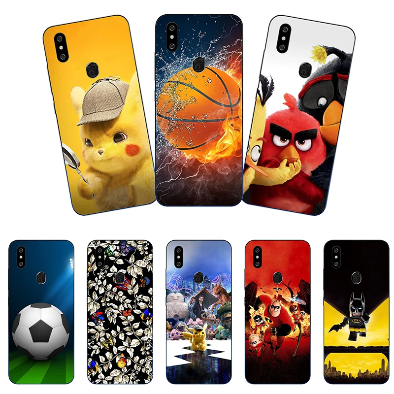 Чехол для Oukitel C15 Pro задняя крышка цветочные растения оригинальный мягкий