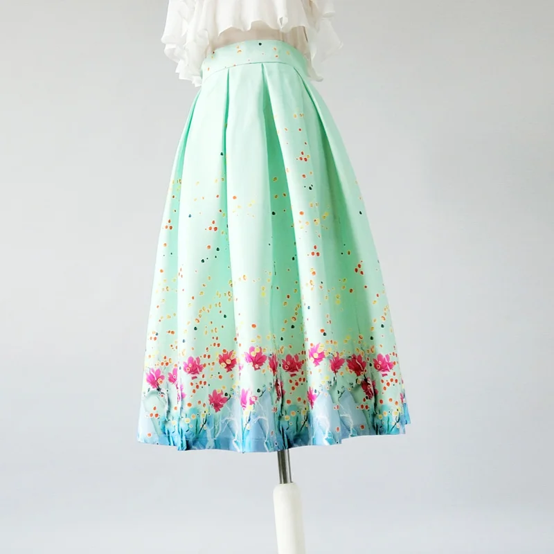 Spring Fall Women Cute Printing Fresh Light Green Color A-line Middle Long Skirt Free Shipping XHSD-3396
Spring Fall Women Cute Printing Fresh Light Green Color A-line Middle Long Skirt Free Shipping XHSD-3396