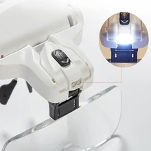 Head Wearing 1-3.5X Magnifier Adjustable LED Light Magnifying Glasses Jewelry Appraisal Watch Miniature Engraving Repair Tool
Head Wearing 1-3.5X Magnifier Adjustable LED Light Magnifying Glasses Jewelry Appraisal Watch Miniature Engraving Repair Tool