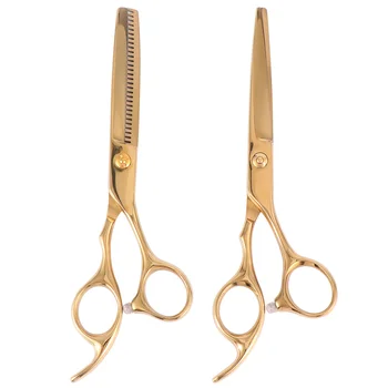 2pcs Stainless Steel Hairdressing Scissors Set Barber Scissors Hair Cutting Tools (Golden)
2pcs Stainless Steel Hairdressing Scissors Set Barber Scissors Hair Cutting Tools (Golden)