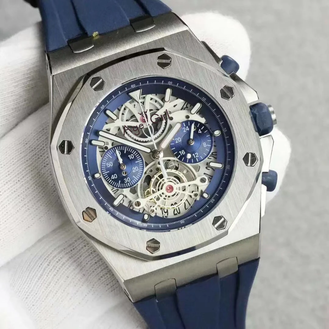 Luxury Brand New Quartz Chronograph Men Stopwatch Lebron James Sapphire Watches Rose Gold Blue Rubber Luminous Leather Limited 
Luxury Brand New Quartz Chronograph Men Stopwatch Lebron James Sapphire Watches Rose Gold Blue Rubber Luminous Leather Limited