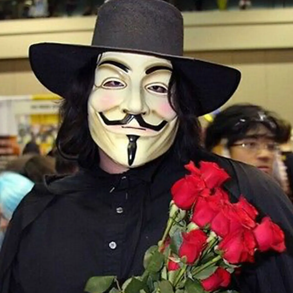 Vendetta Halloween Cosplay Fancy Dressing V Mask Guy Fawkes Makeup White/Yellow Festival Halloween Party Paops Christmas Supply
Vendetta Halloween Cosplay Fancy Dressing V Mask Guy Fawkes Makeup White/Yellow Festival Halloween Party Paops Christmas Supply
