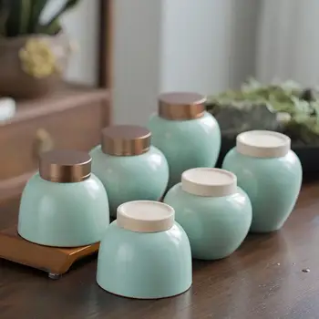 1 Pc Ceramic Storage Bottle Container Portable Mini Pottery Jar Tea Box Storage Tanks For Coffee Airtight Jars For Food Kitchen
1 Pc Ceramic Storage Bottle Container Portable Mini Pottery Jar Tea Box Storage Tanks For Coffee Airtight Jars For Food Kitchen