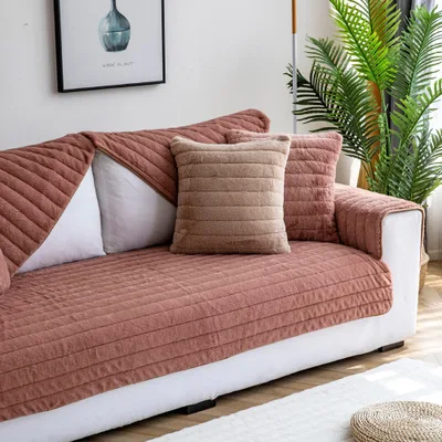 New imitation rabbit fur straight quilted sofa cushion, simple solid color plush non-slip sofa cover towel
New imitation rabbit fur straight quilted sofa cushion, simple solid color plush non-slip sofa cover towel