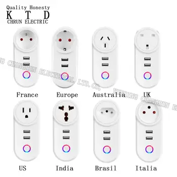 Wifi Smart Socket With USB Control By Phone Easy Turn On Turn Off Timed Off All By Phone Can Connect With AI Sound
Wifi Smart Socket With USB Control By Phone Easy Turn On Turn Off Timed Off All By Phone Can Connect With AI Sound