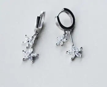 THIN 1PAIR Real. 925 Sterling Silver jewelry White Zirconia Flowers Hoop Huggie Earrings GTLE2577
THIN 1PAIR Real. 925 Sterling Silver jewelry White Zirconia Flowers Hoop Huggie Earrings GTLE2577