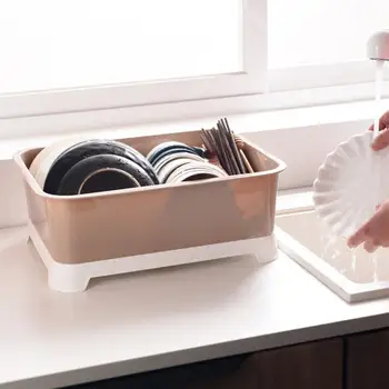 1Pc Kitchen Dish Rack Practical Tableware Box with Lid Water Draining Storage Shelf Household Kitchen Storage Box 
1Pc Kitchen Dish Rack Practical Tableware Box with Lid Water Draining Storage Shelf Household Kitchen Storage Box