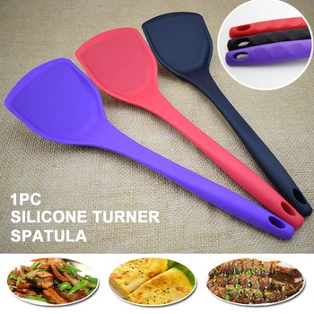 Stir For Cooking Portable Heat Resistant Ergonomic Silicone Turner Spatula Solid Non Stick Multifunction Home Restaurant Kitchen 
Stir For Cooking Portable Heat Resistant Ergonomic Silicone Turner Spatula Solid Non Stick Multifunction Home Restaurant Kitchen
