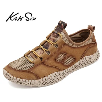 KATESEN New Men Shoes Summer Breathable Men Mesh shoes Men Leather Causal Shoes Man Fashion Outdoor Casual Sneakers Size 38-48
KATESEN New Men Shoes Summer Breathable Men Mesh shoes Men Leather Causal Shoes Man Fashion Outdoor Casual Sneakers Size 38-48