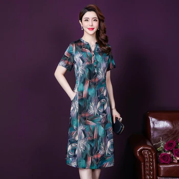 2020 Elegant Woman Print Vestidos Plus Size 5xl Mid Dresses Summer Clothes For Women Vestidos Elegantes Formal Work Wear 
2020 Elegant Woman Print Vestidos Plus Size 5xl Mid Dresses Summer Clothes For Women Vestidos Elegantes Formal Work Wear