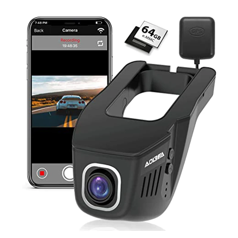 

AOLBEA FJ-2K Hidden 1440P QHD Dash Cam Built in Wi-Fi 158° Wide Angle Dashboard Camera Front Car Recorder Sony Night Vision