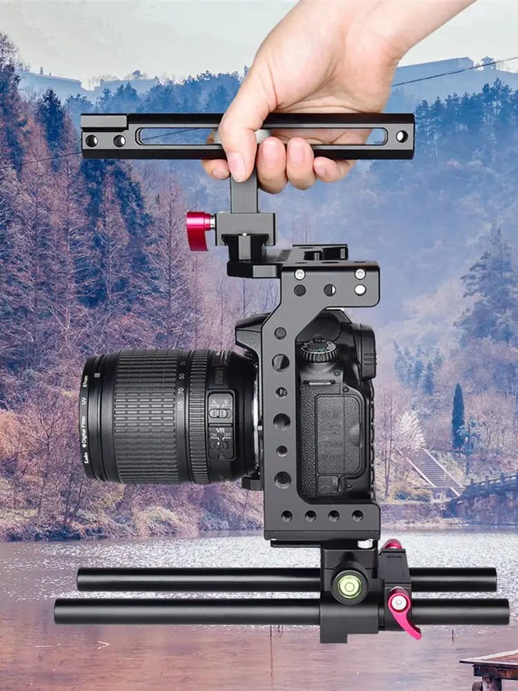 Photography Camera Stabilizer Aluminum Alloy Handheld SLR Micro Stabilizer Rabbit-cage Handheld Bracket For YELANGU
Photography Camera Stabilizer Aluminum Alloy Handheld SLR Micro Stabilizer Rabbit-cage Handheld Bracket For YELANGU