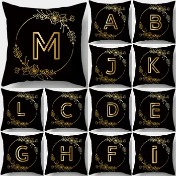1Pcs Black Golden Alphabet Letter 43*43cm Polyester Cushion Cover Decorative Cushions for Sofa Car Decoration Pillowcase 40914
1Pcs Black Golden Alphabet Letter 43*43cm Polyester Cushion Cover Decorative Cushions for Sofa Car Decoration Pillowcase 40914