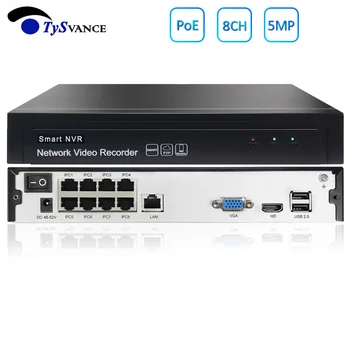 TySvance 8ch POE 5MP NVR H.265 NVR Network Video Recorder Up to 16ch 1 HDD 24/7 Recording IP Camera Onvif 2.6 P2P System
TySvance 8ch POE 5MP NVR H.265 NVR Network Video Recorder Up to 16ch 1 HDD 24/7 Recording IP Camera Onvif 2.6 P2P System