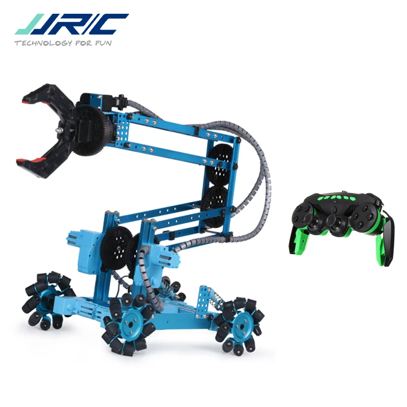 JJRC K3 2.4G Control Robot Car Arm Stick Remote Omni Wheel RC Robot Flexible Mechanical Arm Alloy Arm DIY Model Robot Toys
JJRC K3 2.4G Control Robot Car Arm Stick Remote Omni Wheel RC Robot Flexible Mechanical Arm Alloy Arm DIY Model Robot Toys
