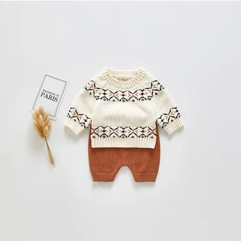 1998 Cotton Knitted Suit For Boys And Girls Autumn And Winter Long Sleeve Knitted Pullover And Knitted Shorts Pants Clothes Set
1998 Cotton Knitted Suit For Boys And Girls Autumn And Winter Long Sleeve Knitted Pullover And Knitted Shorts Pants Clothes Set