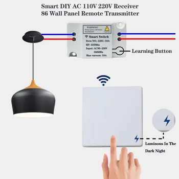 ZKRLLF 433Mhz AC 220V 10Amp 1CH switch Universal Wireless Remote Control RF Relay Receiver Transmitter for LED/Light/fan lamp
ZKRLLF 433Mhz AC 220V 10Amp 1CH switch Universal Wireless Remote Control RF Relay Receiver Transmitter for LED/Light/fan lamp