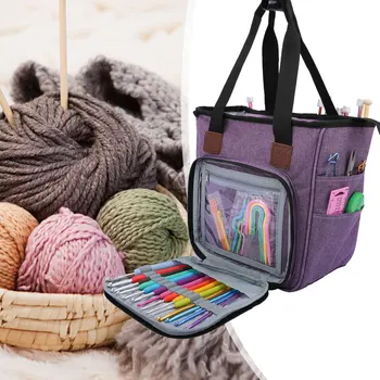 Oxford Cloth Multifunctional Dustproof Knitting Bag PortableYarn Tote Wool Crochet Hooks Knitting Needles Sewing Storage Bag
Oxford Cloth Multifunctional Dustproof Knitting Bag PortableYarn Tote Wool Crochet Hooks Knitting Needles Sewing Storage Bag