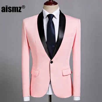 Aismz Mens Classic Black Shawl Lapel Pink Casual Blazer DJ Party Stage Singer Wedding Grooms Slim Fit Suit Jacket Costume Homme
Aismz Mens Classic Black Shawl Lapel Pink Casual Blazer DJ Party Stage Singer Wedding Grooms Slim Fit Suit Jacket Costume Homme