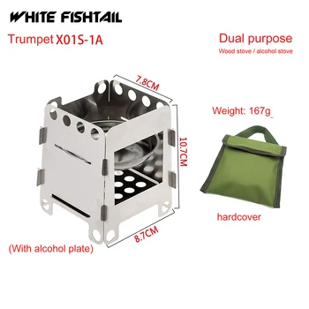 WHITE FISHTAIL Stainless Steel Dual Purpose Portable Outdoor Mini Practial Spirit Alcohol Stove Wood Stove Camping BBQ Accessori
WHITE FISHTAIL Stainless Steel Dual Purpose Portable Outdoor Mini Practial Spirit Alcohol Stove Wood Stove Camping BBQ Accessori