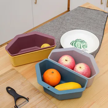 Triangular Corner Sink Drain Rack Shelf Basket Food Strainer Vegetable Fruit Drainer Sponge Holder Kitchen Filter FP8
Triangular Corner Sink Drain Rack Shelf Basket Food Strainer Vegetable Fruit Drainer Sponge Holder Kitchen Filter FP8