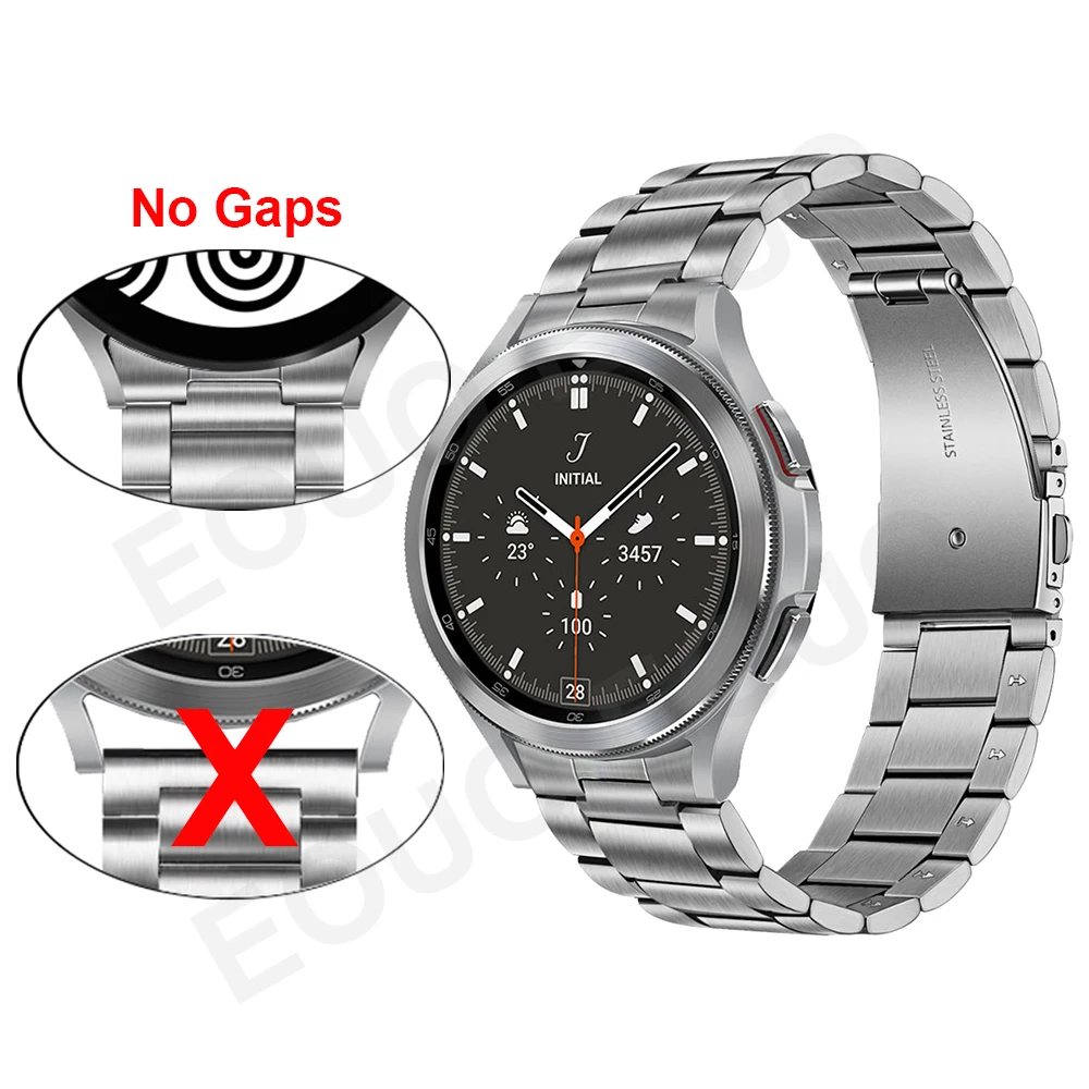 Ремешок из нержавеющей стали для Samsung Galaxy Watch 4 Classic 46 мм 42 мм/Watch 44 40 | Наручные часы