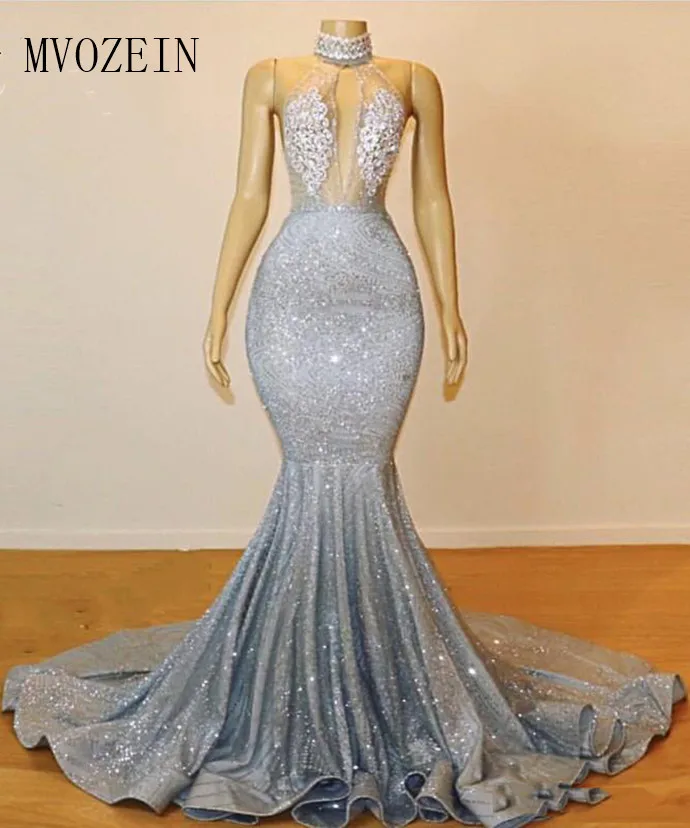 Vestidos Mermaid Evening Dress High Collar See Through Backless Floor Length Evening Dresses Long Formal Party Gowns 2020
Vestidos Mermaid Evening Dress High Collar See Through Backless Floor Length Evening Dresses Long Formal Party Gowns 2020