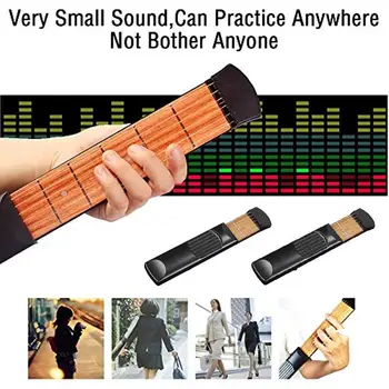 with Wrench Pocket Guitar Trainer Portable Beginner Plastic Steel 4 Fret Travel Teaching Creativity Musical Instruments
with Wrench Pocket Guitar Trainer Portable Beginner Plastic Steel 4 Fret Travel Teaching Creativity Musical Instruments