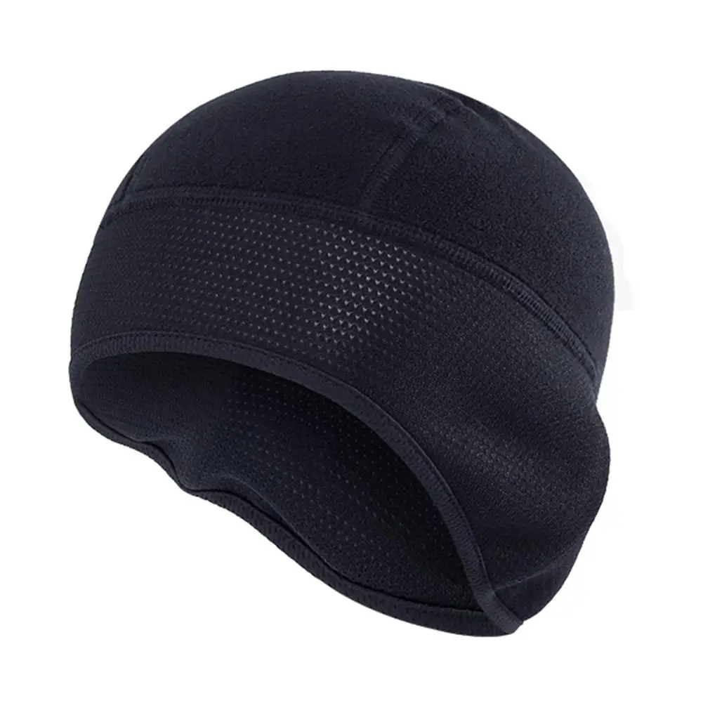 Sports Outdoor Running Cap Winter Windproof Hood Warm Composite Fleece Semi-circular Black Thickened Breathable Hat | Спорт и