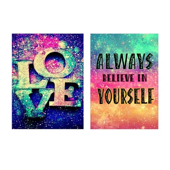 2 set DIY 5D Diamond Painting Kits Full Drill Embroidery Rhinestone Cross Stitch Arts Craft Supply - ALWAYS BELIEVEIN YOURSELF A
2 set DIY 5D Diamond Painting Kits Full Drill Embroidery Rhinestone Cross Stitch Arts Craft Supply - ALWAYS BELIEVEIN YOURSELF A