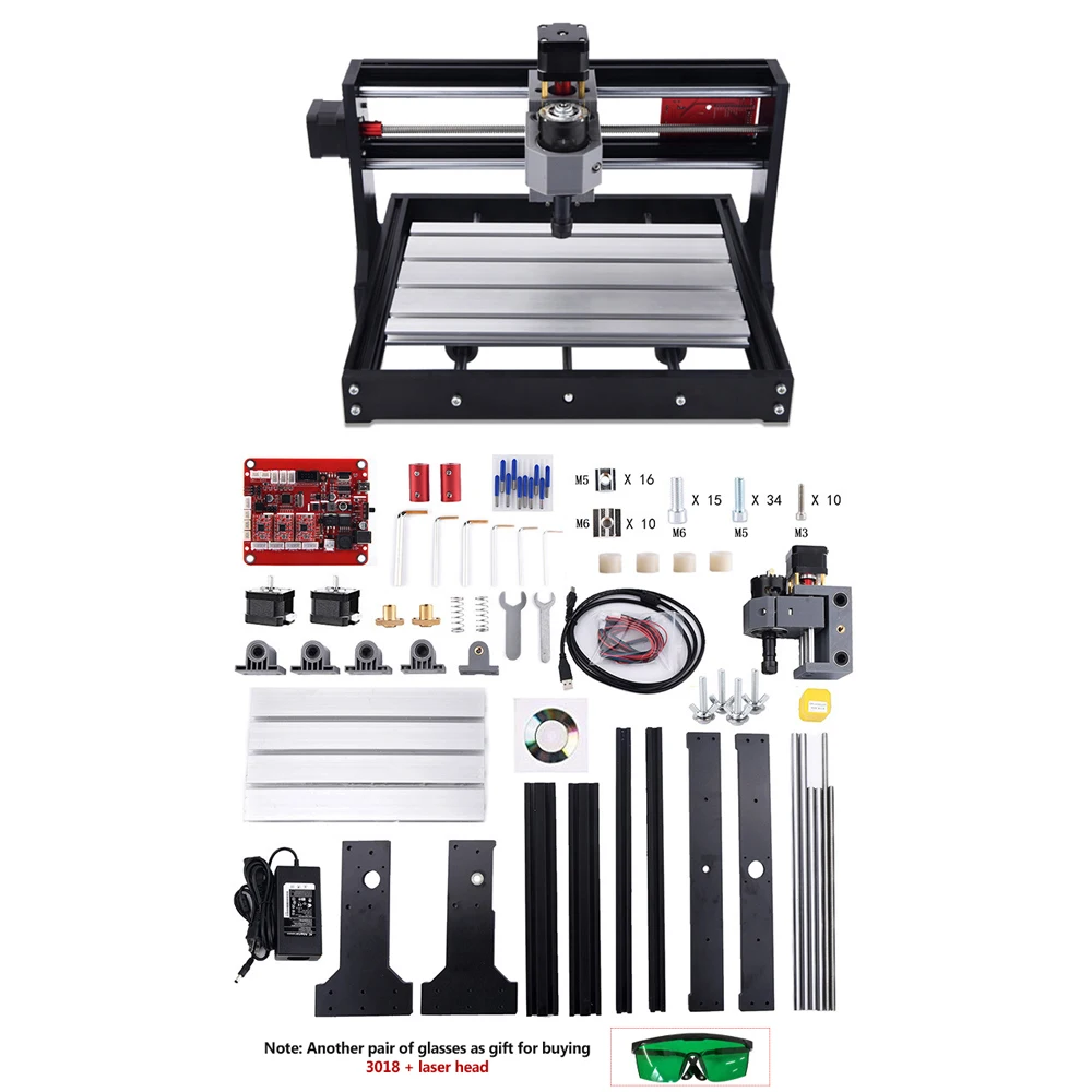 Mini Laser Engraver CNC Engraving Machine Metal CNC3018 Pro Mini DIY Laser Engraving Wood PCB PVC CNC3018 Engraver
Mini Laser Engraver CNC Engraving Machine Metal CNC3018 Pro Mini DIY Laser Engraving Wood PCB PVC CNC3018 Engraver