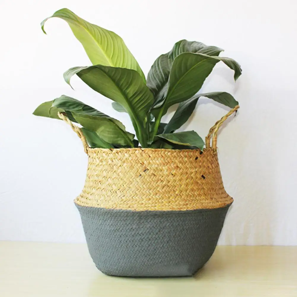 Nordic Style Hand-Woven Foldable Natural Seaweed Wicker Storage Basket Garden Decoration Vase Lacework Plant Storage Flower Pot
Nordic Style Hand-Woven Foldable Natural Seaweed Wicker Storage Basket Garden Decoration Vase Lacework Plant Storage Flower Pot