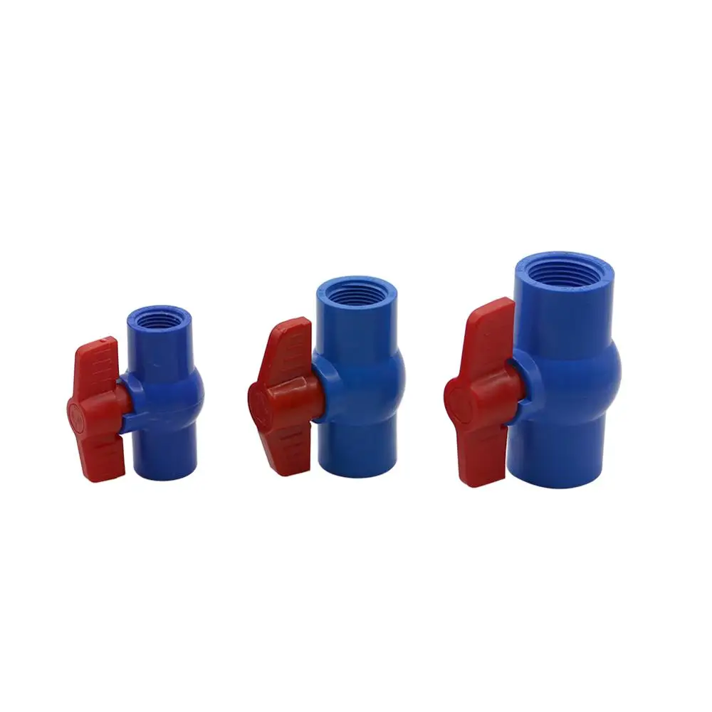 1/2" 3/4" 1" Internal Thread PVC Ball Valve DN15 DN20 DN 25 Garden Water Waterstop Butterfly Type Switch Irrigation Pipe Fitting
1/2" 3/4" 1" Internal Thread PVC Ball Valve DN15 DN20 DN 25 Garden Water Waterstop Butterfly Type Switch Irrigation Pipe Fitting