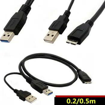 USB 3.0/2.0 Type A to Micro B Cable USB3.0 Fast Data Sync Cable Cord for External Hard Drive Disk HDD
USB 3.0/2.0 Type A to Micro B Cable USB3.0 Fast Data Sync Cable Cord for External Hard Drive Disk HDD
