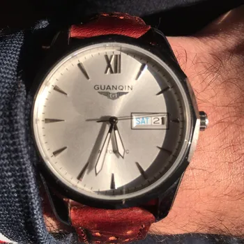GUANQIN Automatic Mechanical Men Watch Tungsten Steel Luminous Watches Date Calendar Japanese Movement Leather Strap Watch Clock
GUANQIN Automatic Mechanical Men Watch Tungsten Steel Luminous Watches Date Calendar Japanese Movement Leather Strap Watch Clock