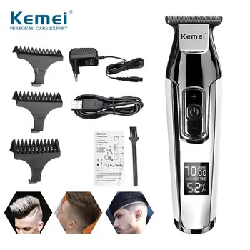 Kemei Professional Hair Clipper LCD Display Rechargeable Baldheaded Beard Hair Trimmer Men DIY Cutter Electric Haircut Machine
Kemei Professional Hair Clipper LCD Display Rechargeable Baldheaded Beard Hair Trimmer Men DIY Cutter Electric Haircut Machine