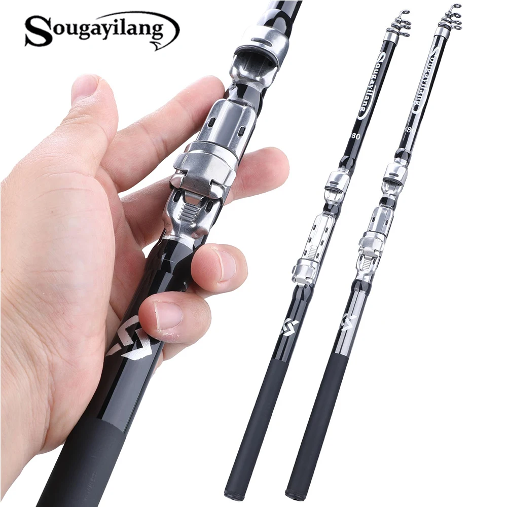 Sougayilang 1.8m Spinning Fishing Rod Saltwater Freshwater Carbon Surper Hard Fishing Pole Telescopic UltraLight Fishing Tackle
Sougayilang 1.8m Spinning Fishing Rod Saltwater Freshwater Carbon Surper Hard Fishing Pole Telescopic UltraLight Fishing Tackle