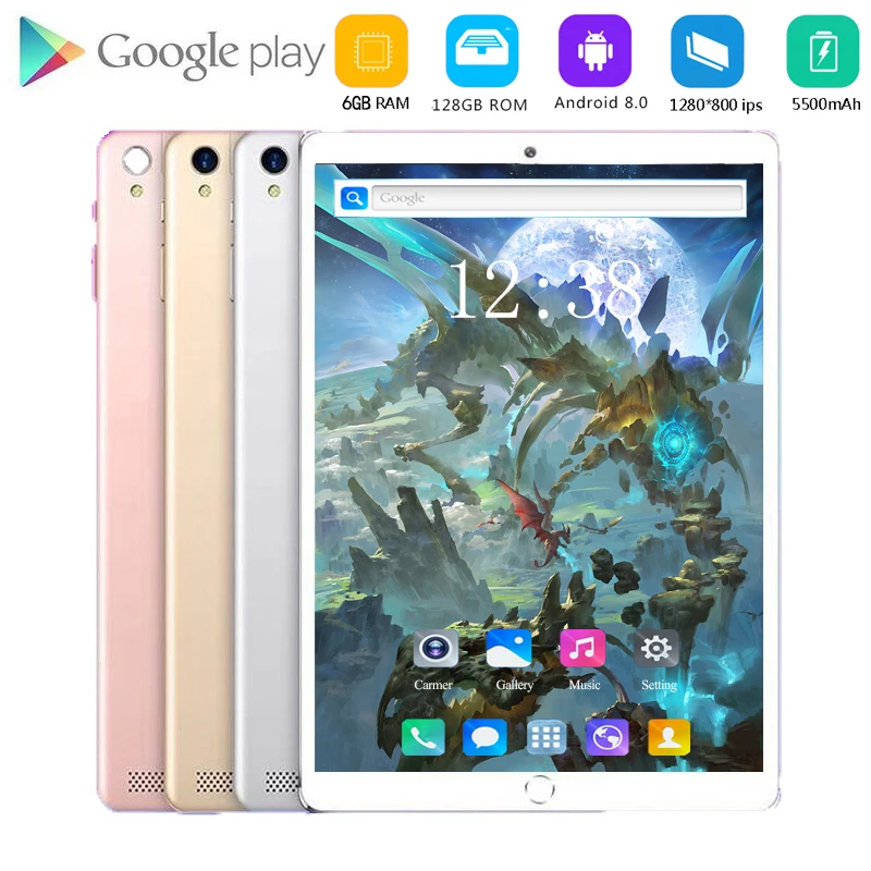 2020 New 10 Inch 4G Phone Call Tablet PC Octa Core Android 8.0 Tablets 6GB 128GB WiFi Bluetooth Dual SIM 1280x800 IPS HD Screen
2020 New 10 Inch 4G Phone Call Tablet PC Octa Core Android 8.0 Tablets 6GB 128GB WiFi Bluetooth Dual SIM 1280x800 IPS HD Screen