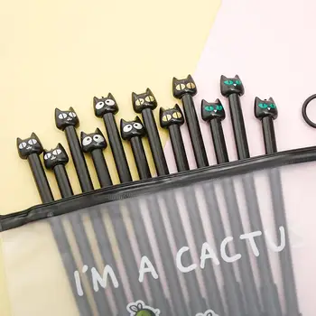 12Pcs/pack Creative Fancy Cute Black Cat Stitch Cactus Gel Pen Flower Funny Girl Women Gift School Office Material Stationery 
12Pcs/pack Creative Fancy Cute Black Cat Stitch Cactus Gel Pen Flower Funny Girl Women Gift School Office Material Stationery