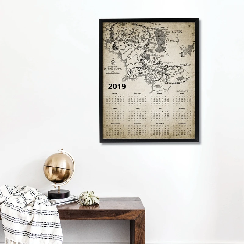 Canvas Wall Poster Print Modern Painting Lord Of The Rings Calendar Fantasy Map Picture Nordic Style Home Art Decor Living Room
Canvas Wall Poster Print Modern Painting Lord Of The Rings Calendar Fantasy Map Picture Nordic Style Home Art Decor Living Room